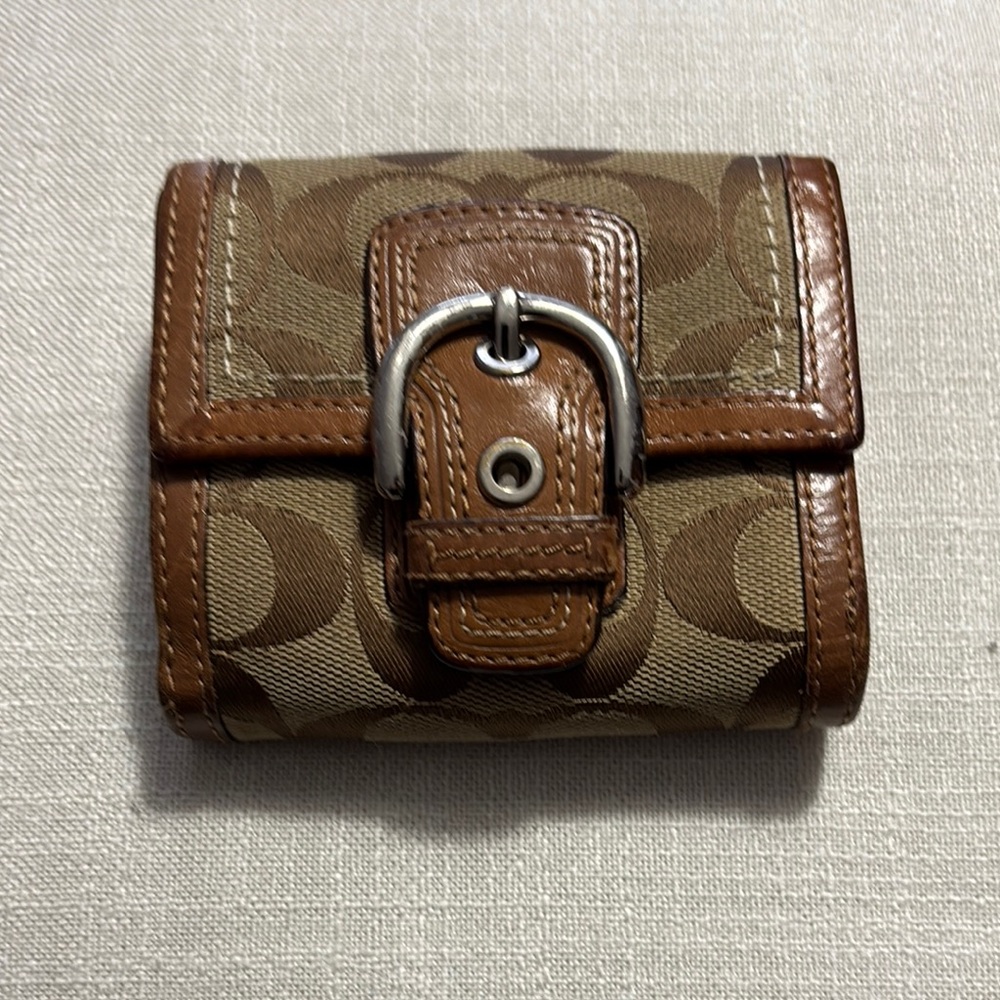 Coach Brown and Tan Wallet